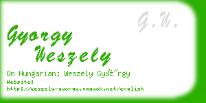 gyorgy weszely business card